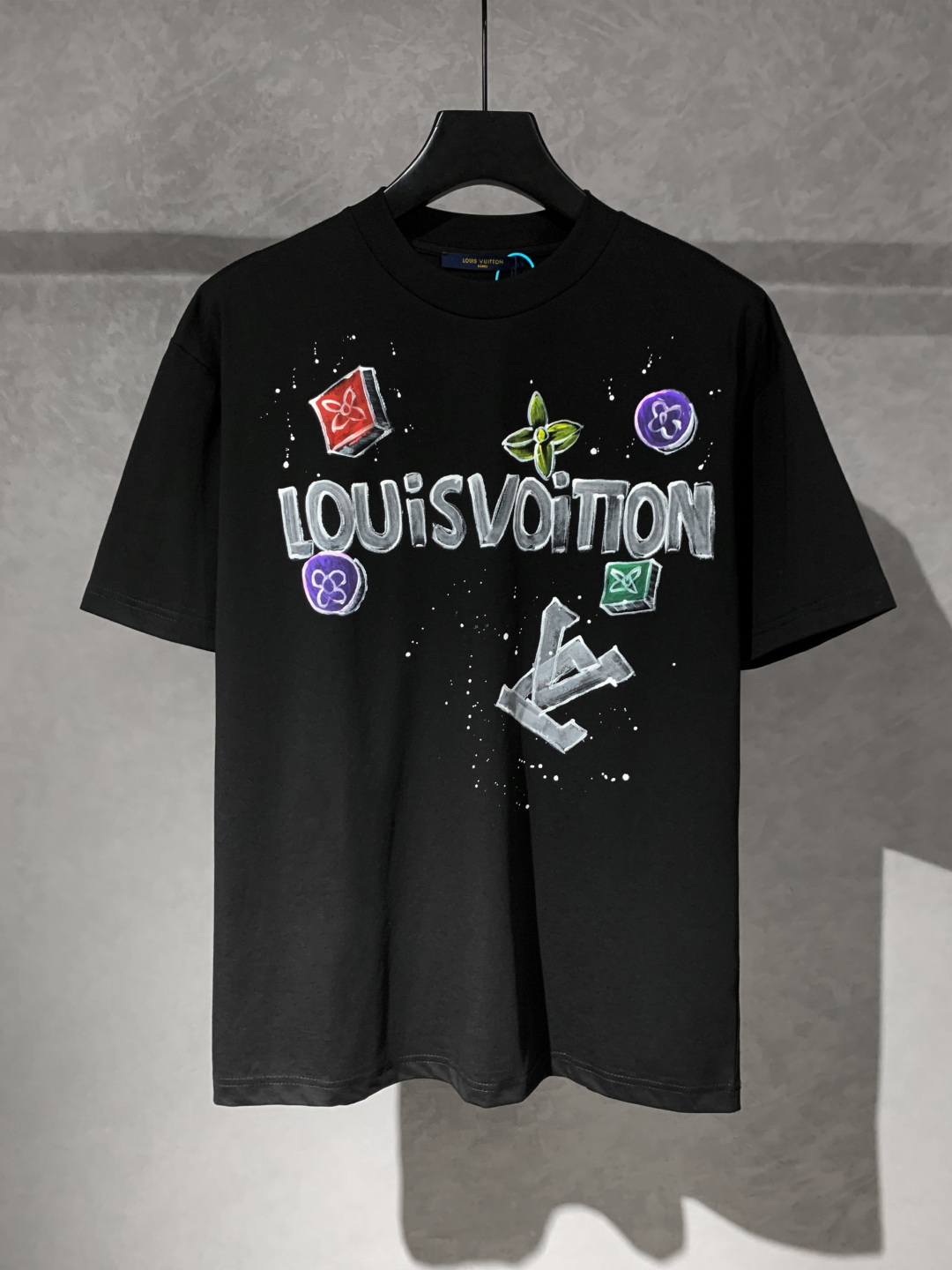LOUIS VUITTON/路易威登 图标字母手绘短袖T恤