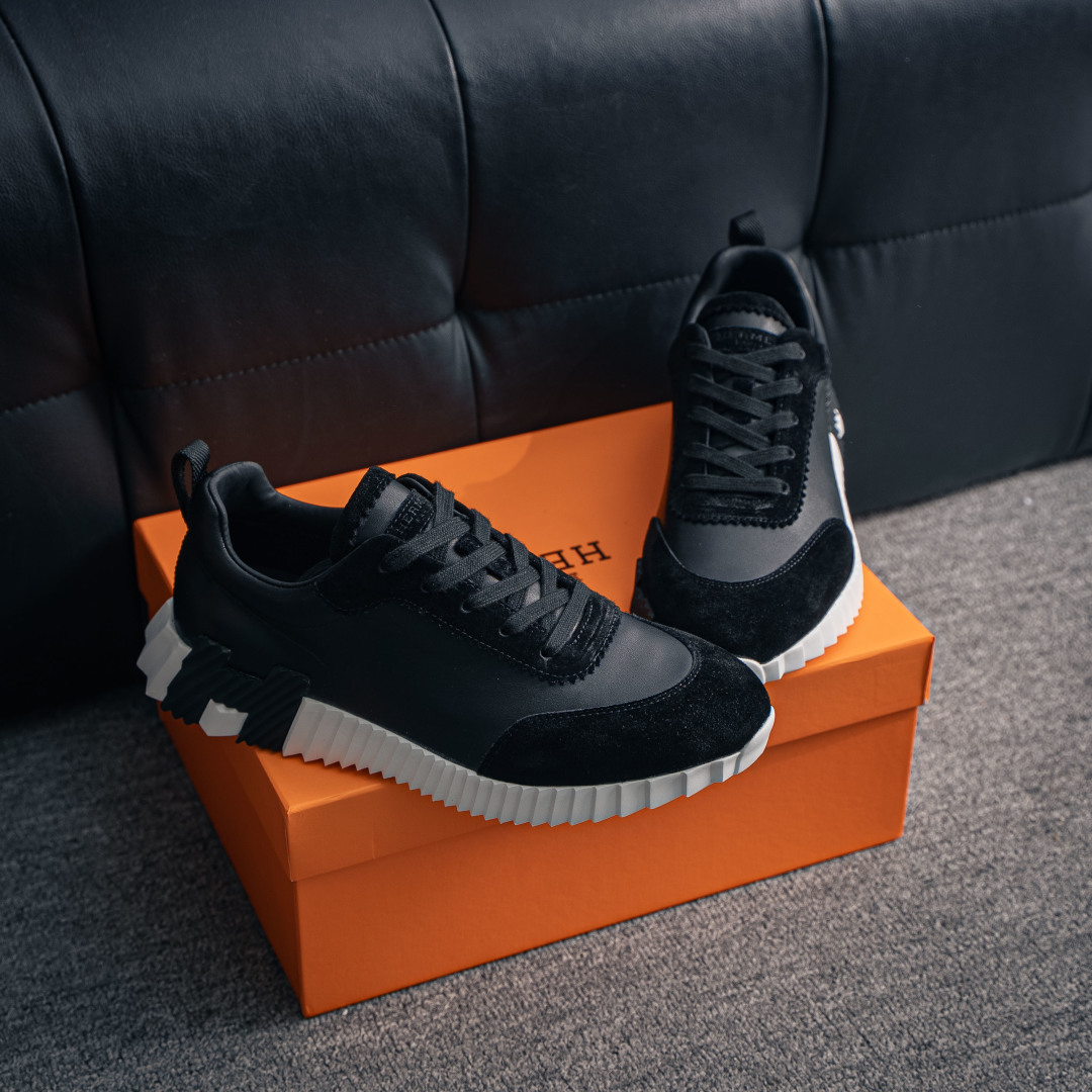 380 Hermes 爱马仕 Bouncing 老钱风 皮面款 低帮休闲鞋
