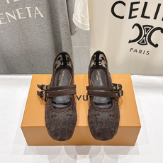 高版本出厂 Louis Vuitton ss26 new arrival LV驴牌春夏系列玛丽珍刺绣网面平底鞋单鞋 高版本出厂 Louis Vuitton ss26 new arrival LV驴牌春夏系列玛丽珍刺绣网面平底鞋单鞋