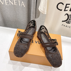 高版本出厂 Louis Vuitton ss26 new arrival LV驴牌春夏系列玛丽珍刺绣网面平底鞋单鞋 高版本出厂 Louis Vuitton ss26 new arrival LV驴牌春夏系列玛丽珍刺绣网面平底鞋单鞋
