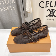 高版本出厂 Louis Vuitton ss26 new arrival LV驴牌春夏系列玛丽珍刺绣网面平底鞋单鞋 高版本出厂 Louis Vuitton ss26 new arrival LV驴牌春夏系列玛丽珍刺绣网面平底鞋单鞋