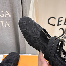 高版本出厂 Louis Vuitton ss26 new arrival LV驴牌春夏系列玛丽珍刺绣网面平底鞋单鞋 高版本出厂 Louis Vuitton ss26 new arrival LV驴牌春夏系列玛丽珍刺绣网面平底鞋单鞋