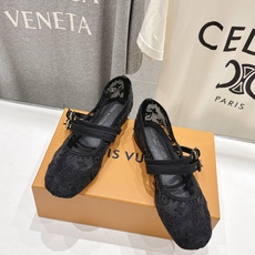 高版本出厂 Louis Vuitton ss26 new arrival LV驴牌春夏系列玛丽珍刺绣网面平底鞋单鞋 高版本出厂 Louis Vuitton ss26 new arrival LV驴牌春夏系列玛丽珍刺绣网面平底鞋单鞋