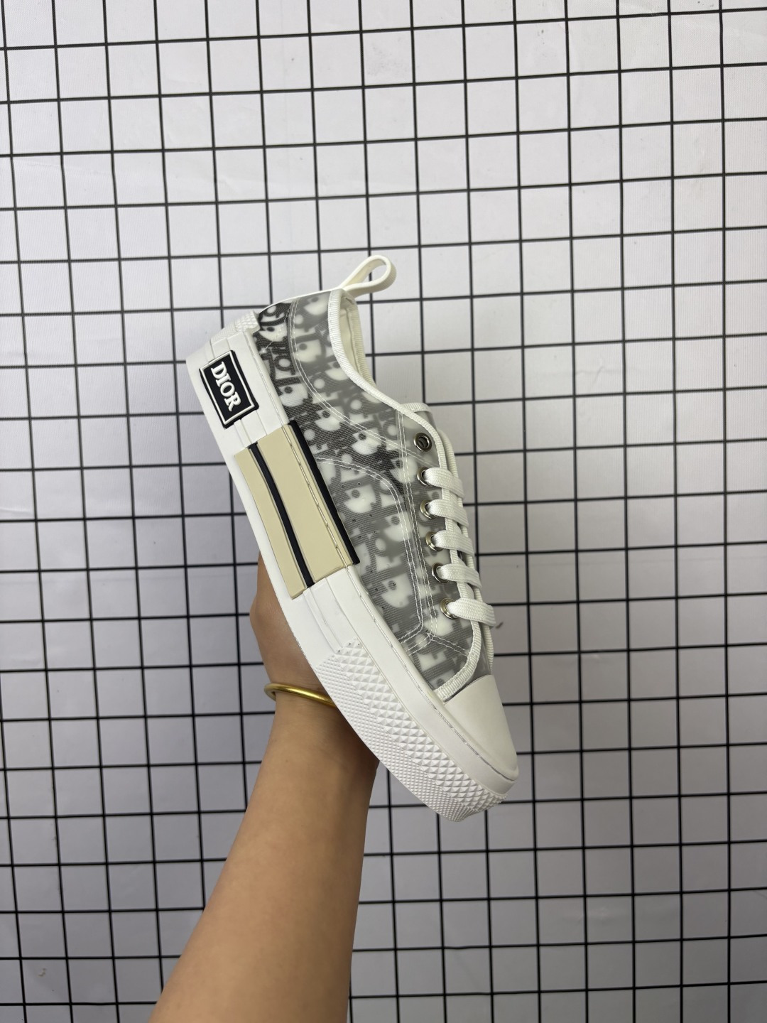 💰160 公司级✅Dior 迪奥高奢品牌广货 s5经典复古台湾进口鱼网纱CD 重影半透明高弹性鱼纱网面进口橡胶材料组合大底鞋 货号1052246/ 1050740-79 尺码:36-44 编码旭D