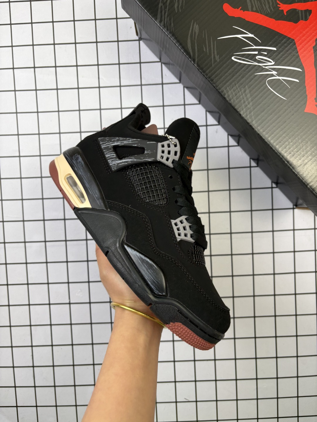 🈴💰120 真标✅Nike Air Jordan 4 Retro 耐克迈克尔·乔丹AJ4代中帮复古休闲运动文化篮球鞋 货号:HF4340-103 尺码:36 36.5 37.5 38 38.5 39 40 40.5 41 42 42.5 43 44 45 46 47.5 编码554
