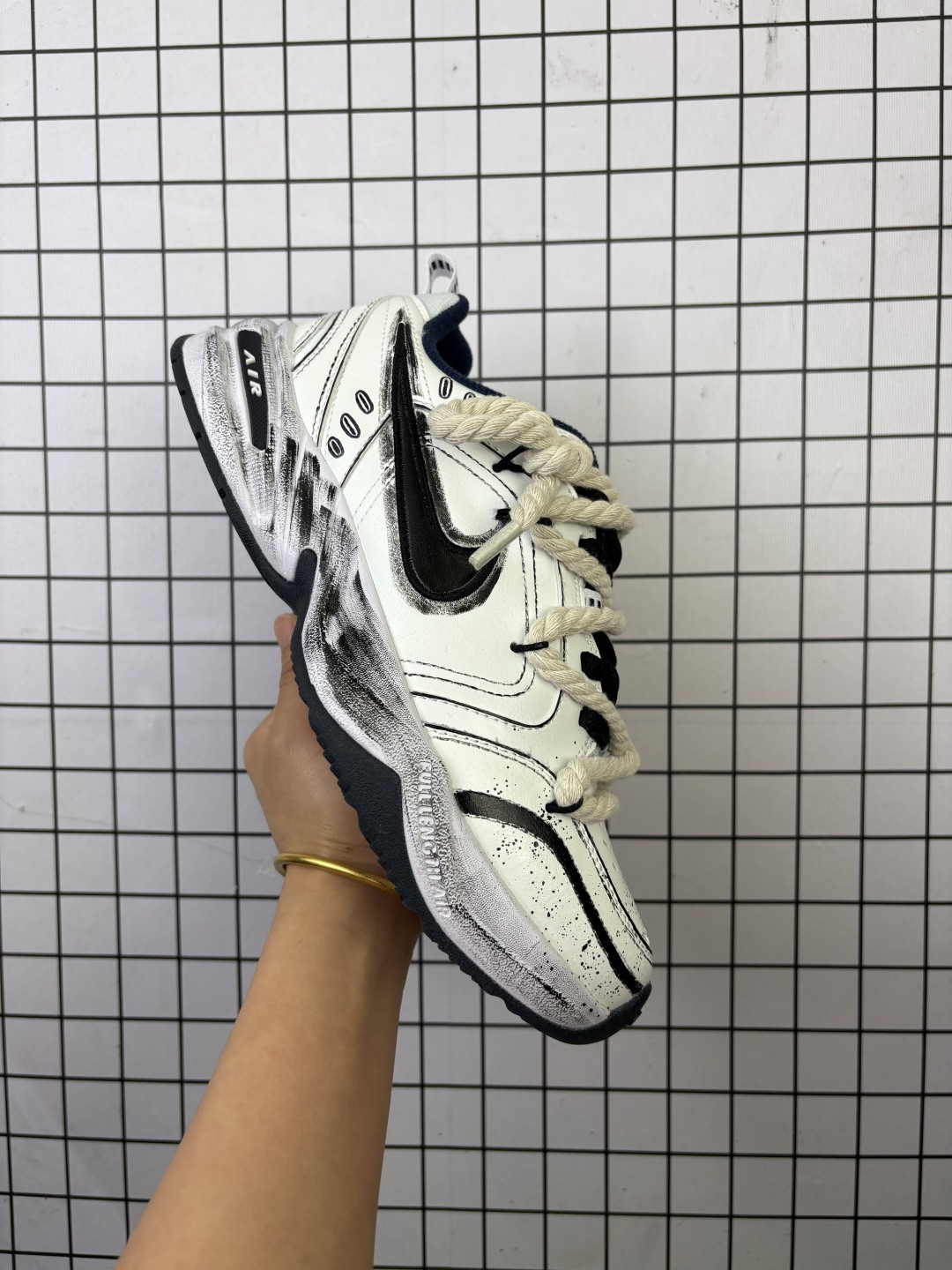 公司级✅Nike M2K ‘DIY’定制 Tekno耐克复古潮流百搭休闲运动旅游老爹鞋 原楦原档案开发独立一次发泡轻量高回弹私模 货号:415445-102 编码698