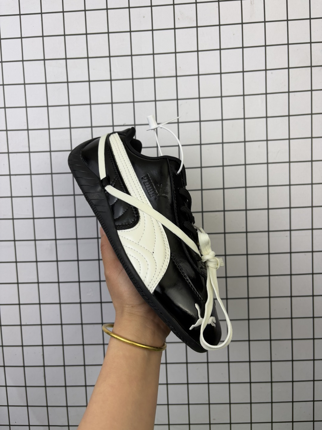 Rose x Puma Speedcat 联名款 极速赛车系列彪马低帮生活休闲鞋 404391-01 404390 原装档案原数据纸版楦型 二次成型'猛帮'成型工艺制作 男女同款 编码:758