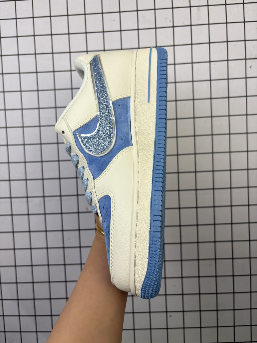 海外限量发售!公司级NIke Air Force 1 '07 Low “北面联名 满天星双勾白天兰配色”空军一号 低帮 运动鞋 休闲鞋 折边针车 工艺难度大 原楦头原纸板 原装鞋盒 定制五金配件 内置全掌气垫 原厂鞋底 货号:QY6818-534 编码577