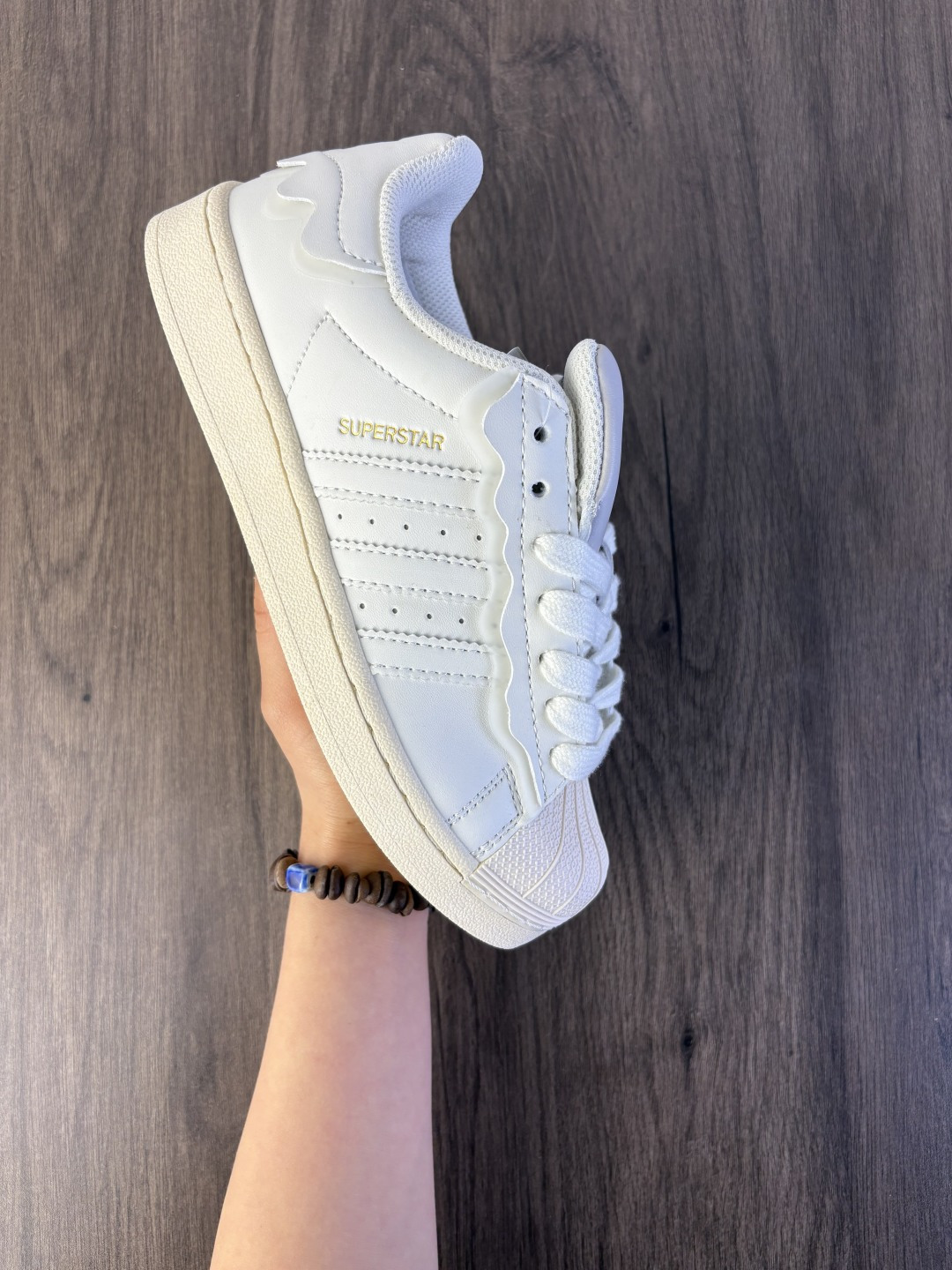adidas originals Supstar 贝壳头奶油白GW4441 编码758