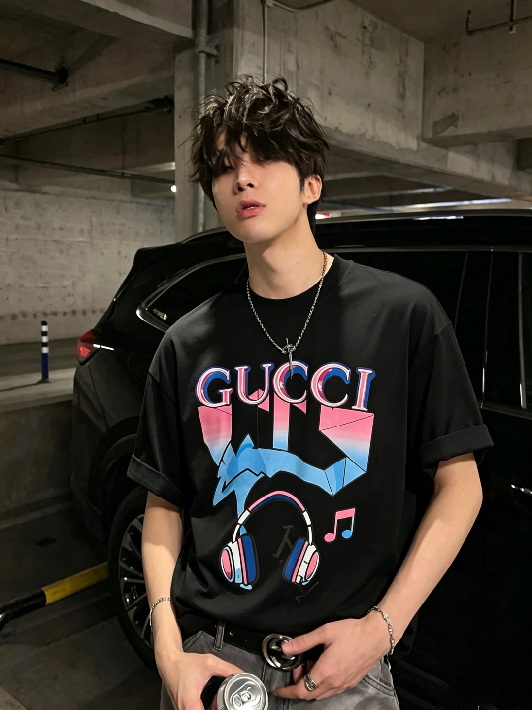 Gucc*古家 2026春夏新款男女同情侣款👫休闲宽松棉质圆领短袖T恤衫！贸易公司渠道稀出，同步官网发售