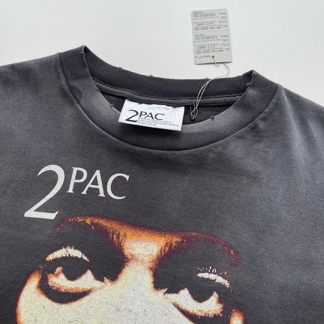 SAINT Mxxxxxx x 2PAC T-Shirt: Vintage-Style Hip-Hop Tee with Distressed Details 4 cmp a1752744666065 7161