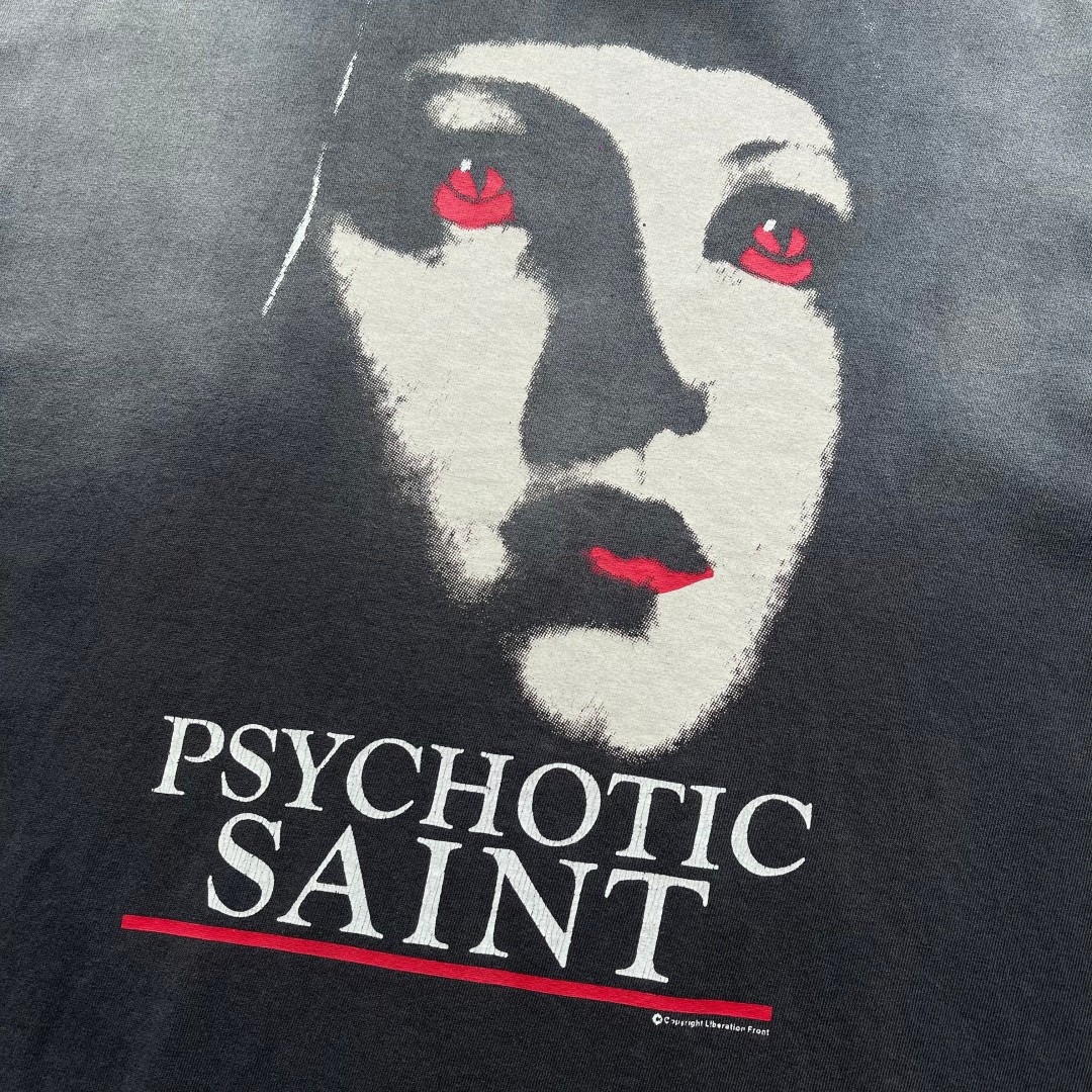 SAINT Mxxxxxx Gothic Rock Tee - Women's Distressed Print Short Sleeve 5 cmp a1752744679980 4345