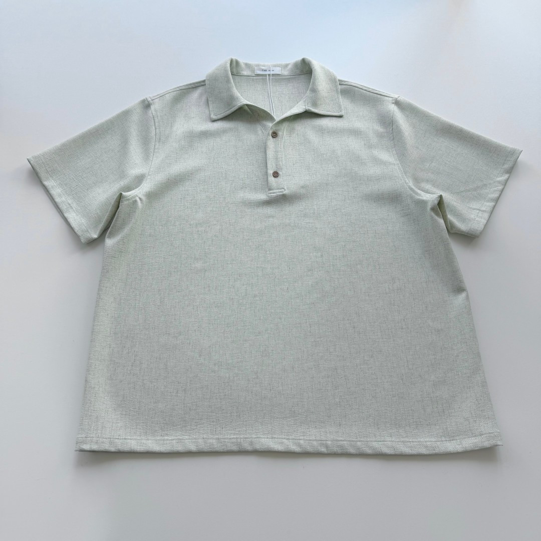 NO:754972,Spring new style, in stock, The Row two-button lapel short-sleeved shirt, cotton and linen Tencel anti-wrinkle fabric, special texture, SMLXL size, men's clothing, T-shirt,19860909开春新款 现货 The Row两粒扣翻领短袖衬衣 棉麻天丝抗褶皱面料 特殊纹理质感 SMLXL码,男装,T-shirt,,Women's clothing