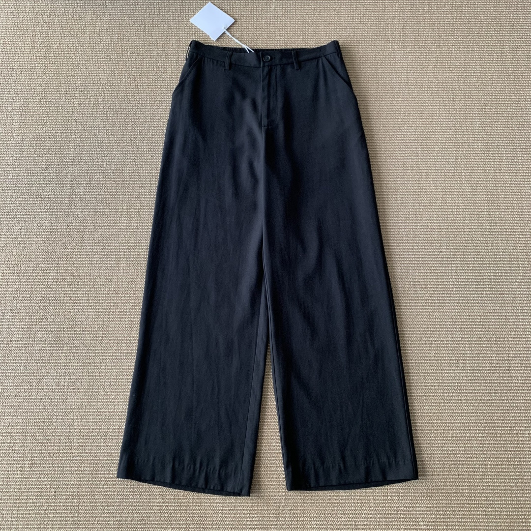 NO:820539,The Row elastic waist straight casual pants, specially customized AB double-sided linen cotton cellulose material, light apricot/black, smlxl size, in stock, men's clothing,19860909The Row 弹力腰直筒休闲裤 特殊定制AB双面麻棉纤维素材质 浅杏/黑色 smlxl码 现货,男装,,Women's clothing