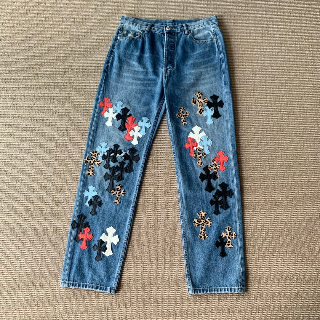 NO:862460,Chrome Hearts501 blue cow limited full patchwork leather jeans 501 bottom plate is more in line with the public leg shape Silver-plated hardware Five-color patchwork leather 28 30 32 34 yards Ready in stock, Chrome Hearts-clothing, chrome hearts, chrome hearts, jeans,19860909Chrome Hearts501蓝牛限定满拼皮牛仔裤 501底板更符合大众腿形 镀银五金 五色拼皮 28 30 32 34码 现货,克罗心-服装,chrome hearts,chrome hearts,jeans,,Women's clothing
