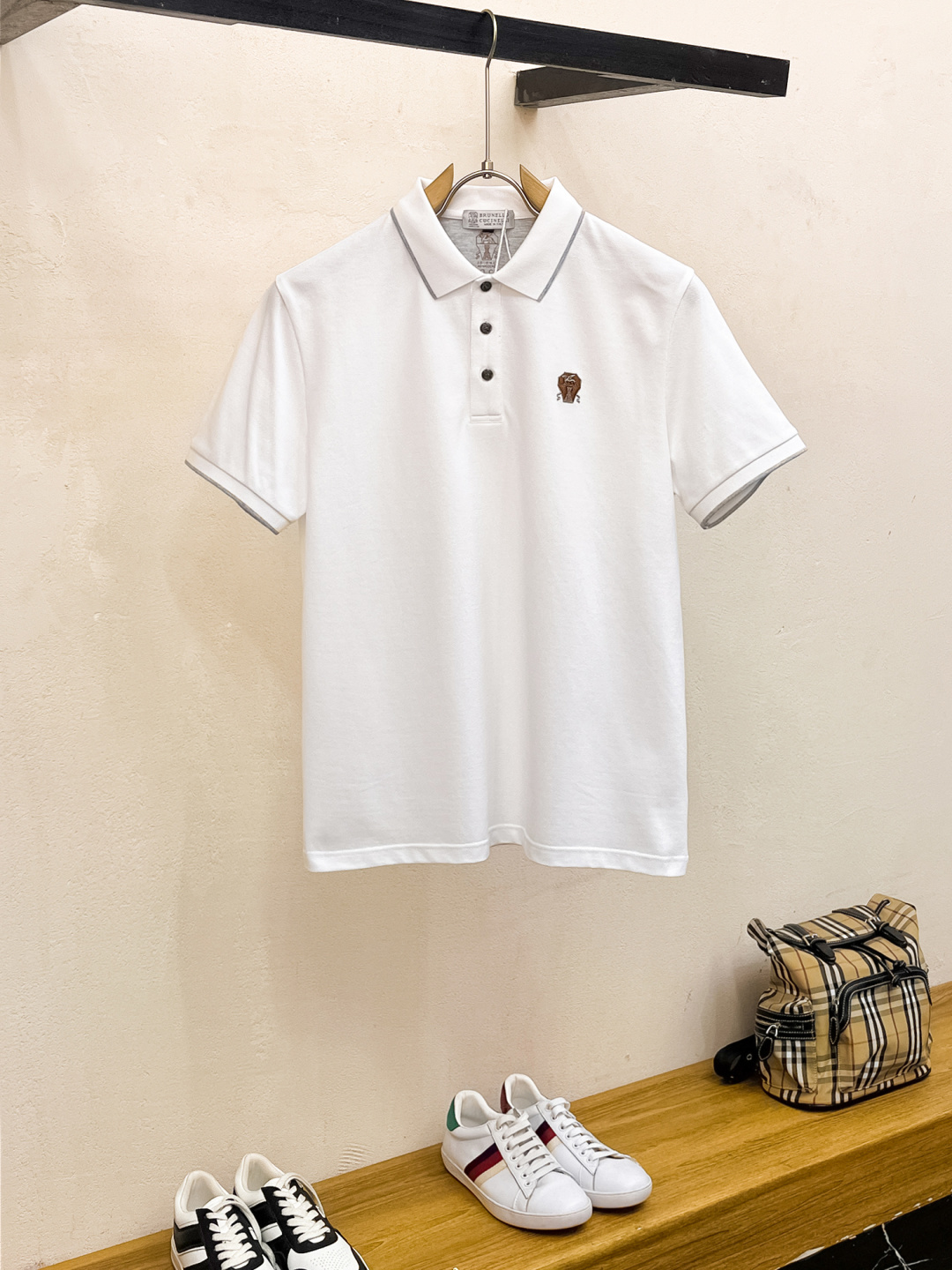 NO:116570,bc Bruti Xinjiang long lint cotton fabric soft, comfortable and breathable 2025 summer limited short-sleeved Polo series -,,T-shirt,alexander wang19860909bc 布鲁提 新疆长绒棉 面料柔软舒适透气 2025 夏季 限量款短袖Polo系列 -,,T-shirt,alexander wang,Men's clothing