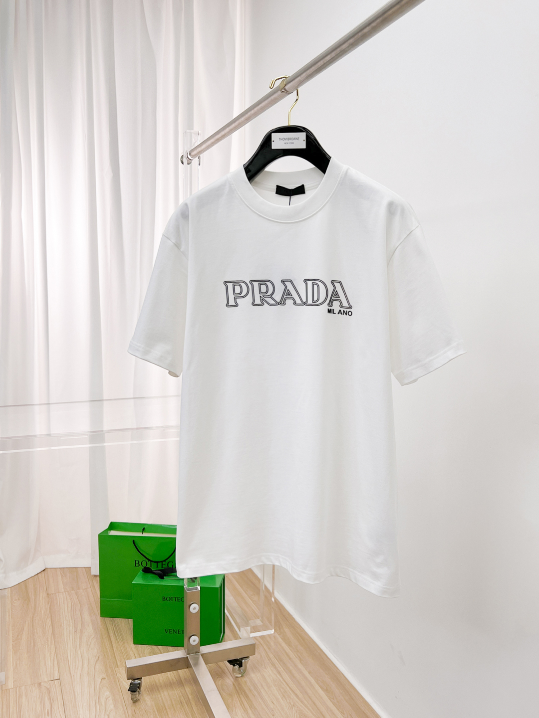 Prada Clothing T-Shirt Cotton Stretch Fashion Short Sleeve