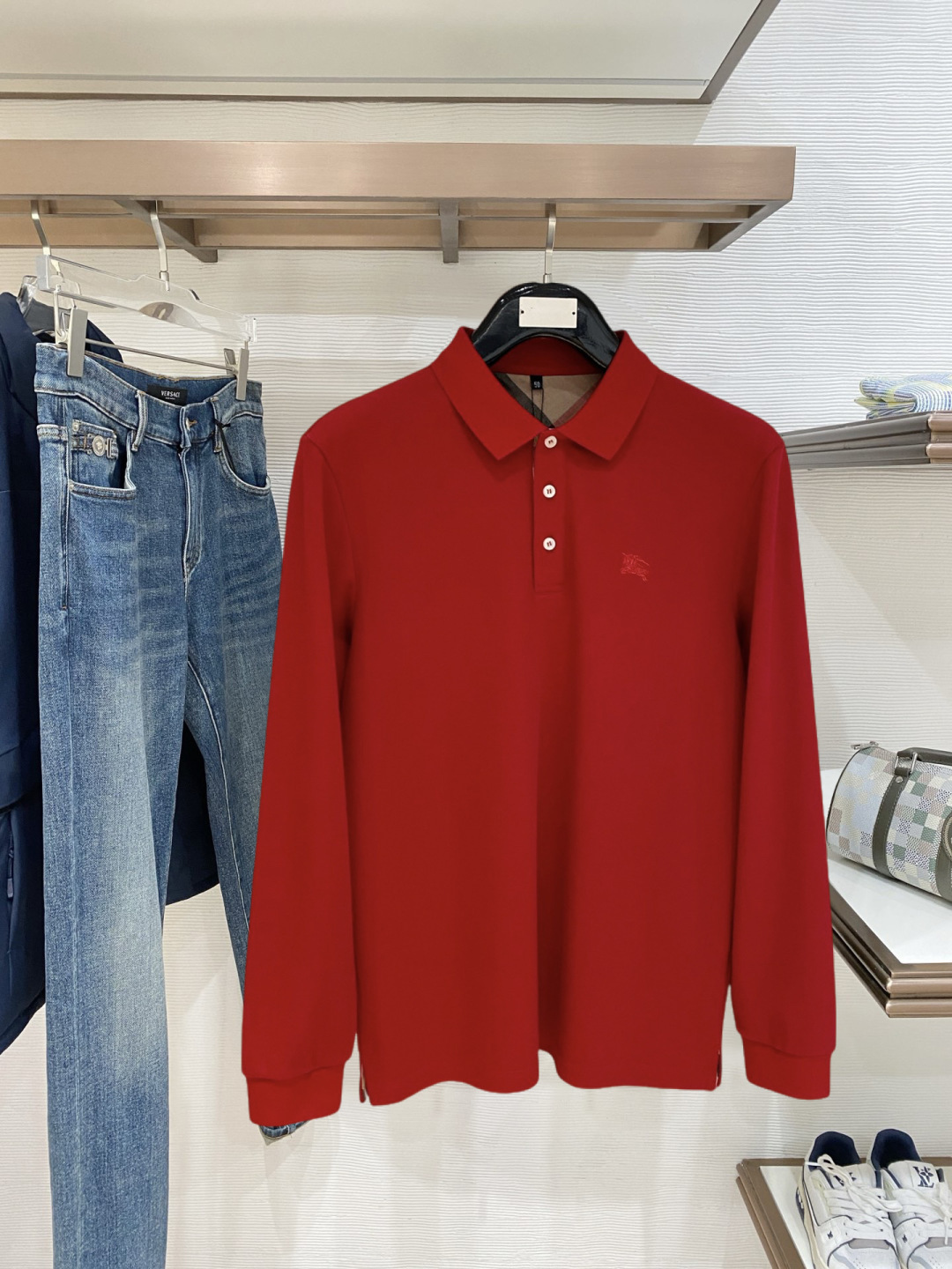🌾 开春新品 巴宝莉 独家专供新款原单男士Polo长袖高端定制 高版本 时尚百搭爆款⚠️⚠️✨✨原版进口