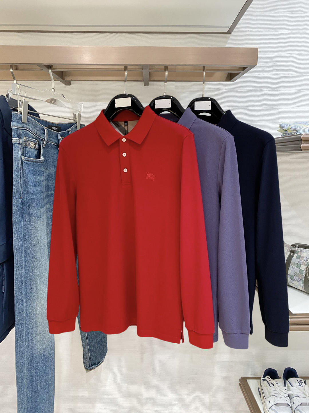 🌾 开春新品 巴宝莉 独家专供新款原单男士Polo长袖高端定制 高版本 时尚百搭爆款⚠️⚠️✨✨原版进口