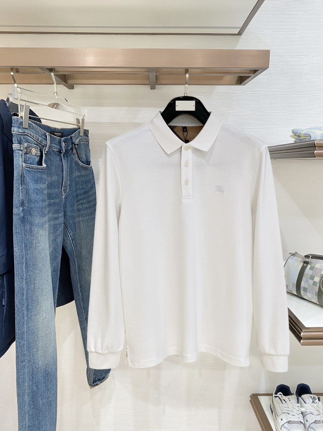 🌾 开春新品 巴宝莉 独家专供新款原单男士Polo长袖高端定制 高版本 时尚百搭爆款⚠️⚠️✨✨原版进口