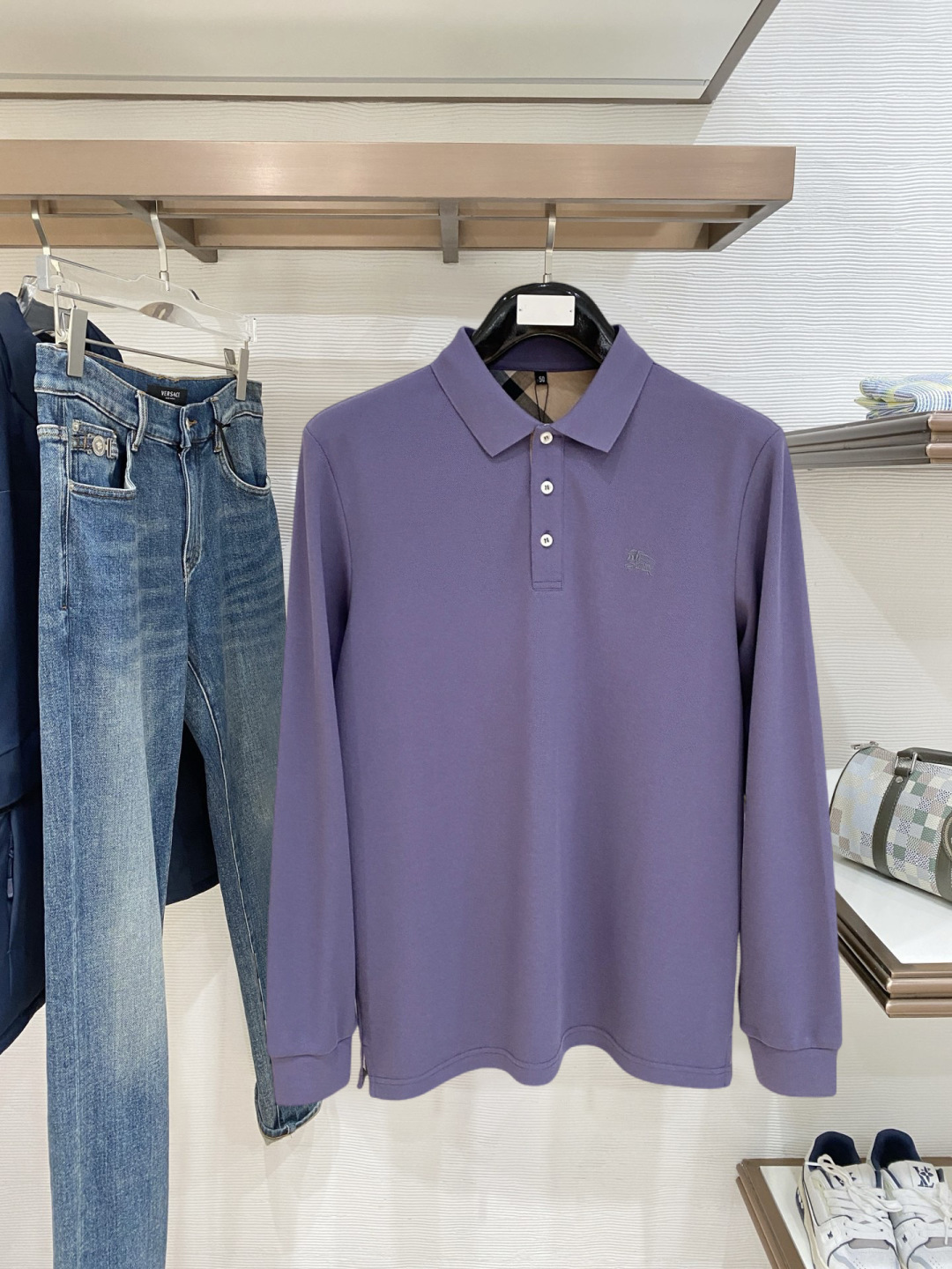 🌾 开春新品 巴宝莉 独家专供新款原单男士Polo长袖高端定制 高版本 时尚百搭爆款⚠️⚠️✨✨原版进口