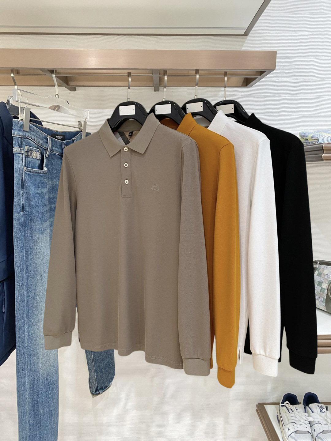 🌾 开春新品 巴宝莉 独家专供新款原单男士Polo长袖高端定制 高版本 时尚百搭爆款⚠️⚠️✨✨原版进口
