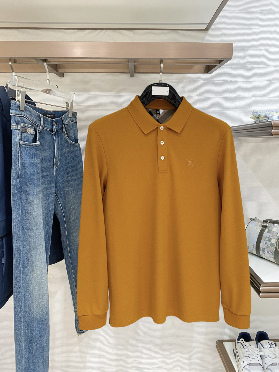 🌾 开春新品 巴宝莉 独家专供新款原单男士Polo长袖高端定制 高版本 时尚百搭爆款⚠️⚠️✨✨原版进口