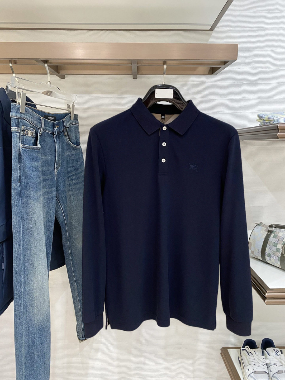 🌾 开春新品 巴宝莉 独家专供新款原单男士Polo长袖高端定制 高版本 时尚百搭爆款⚠️⚠️✨✨原版进口