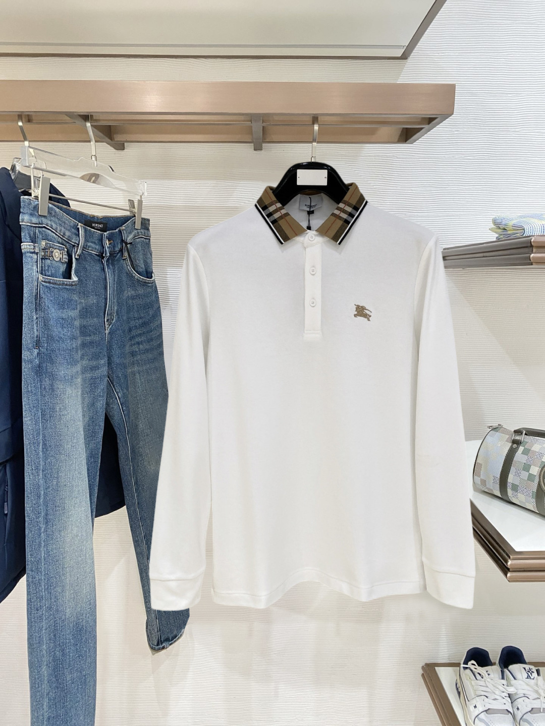 🌾 开春新品 巴宝莉 独家专供新款原单男士Polo长袖高端定制 高版本 时尚百搭爆款⚠️⚠️✨✨原版进口