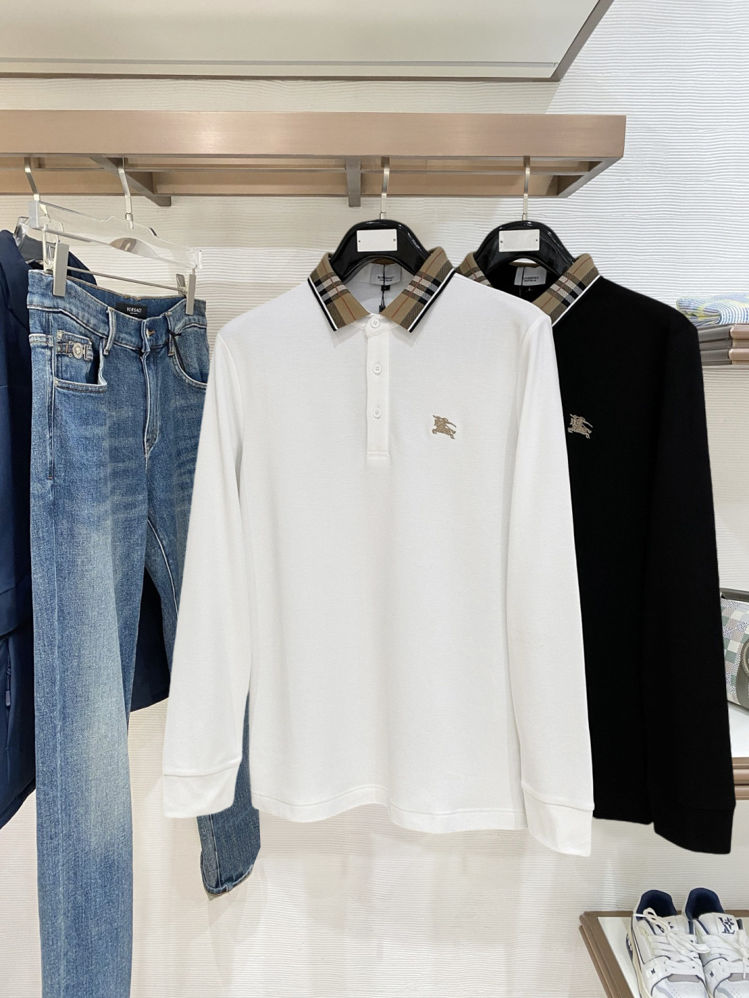 🌾 开春新品 巴宝莉 独家专供新款原单男士Polo长袖高端定制 高版本 时尚百搭爆款⚠️⚠️✨✨原版进口