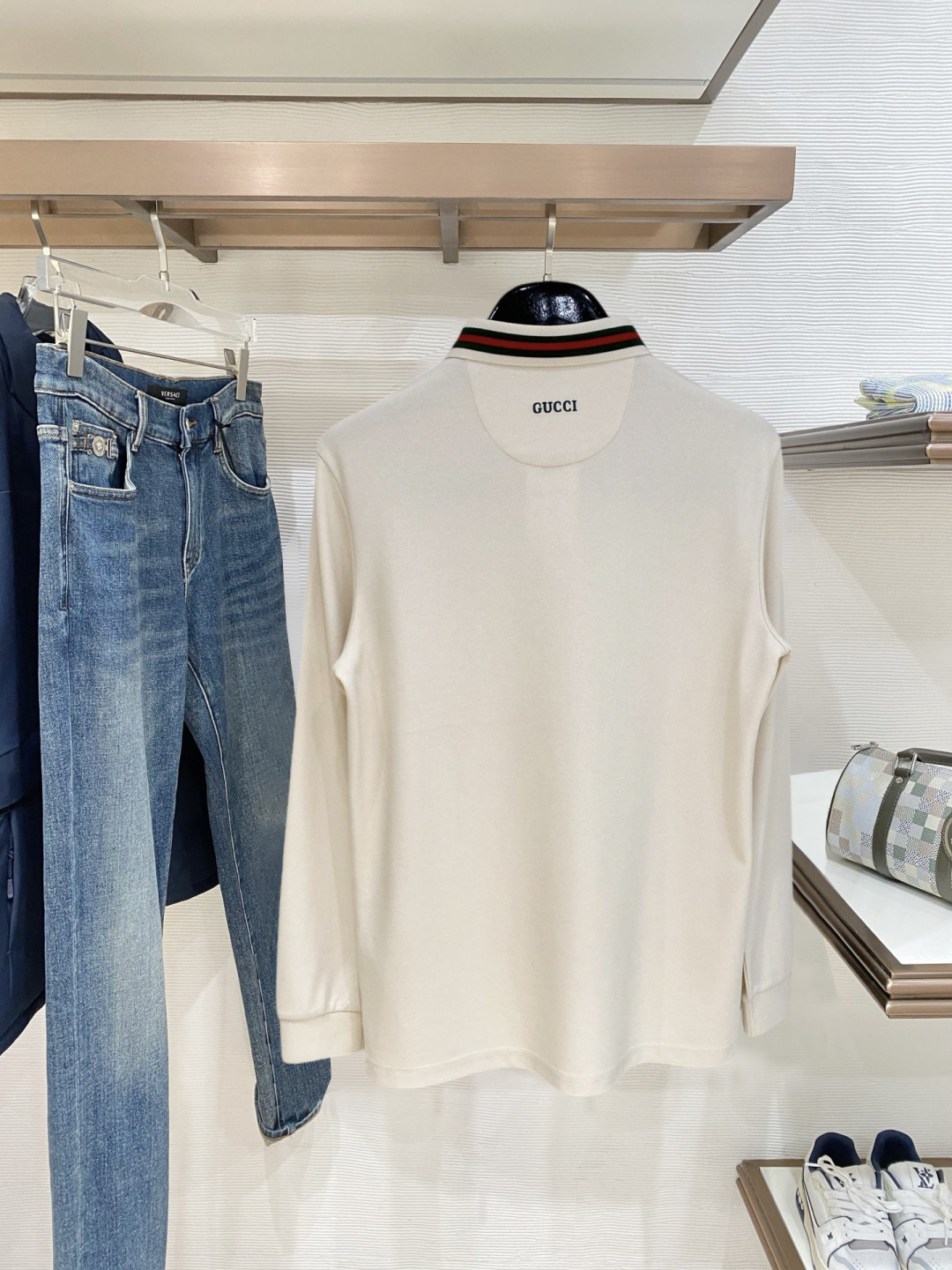 🌾 开春新品 古驰 独家专供新款原单男士Polo长袖高端定制 高版本 时尚百搭爆款⚠️⚠️✨✨原版进口纯