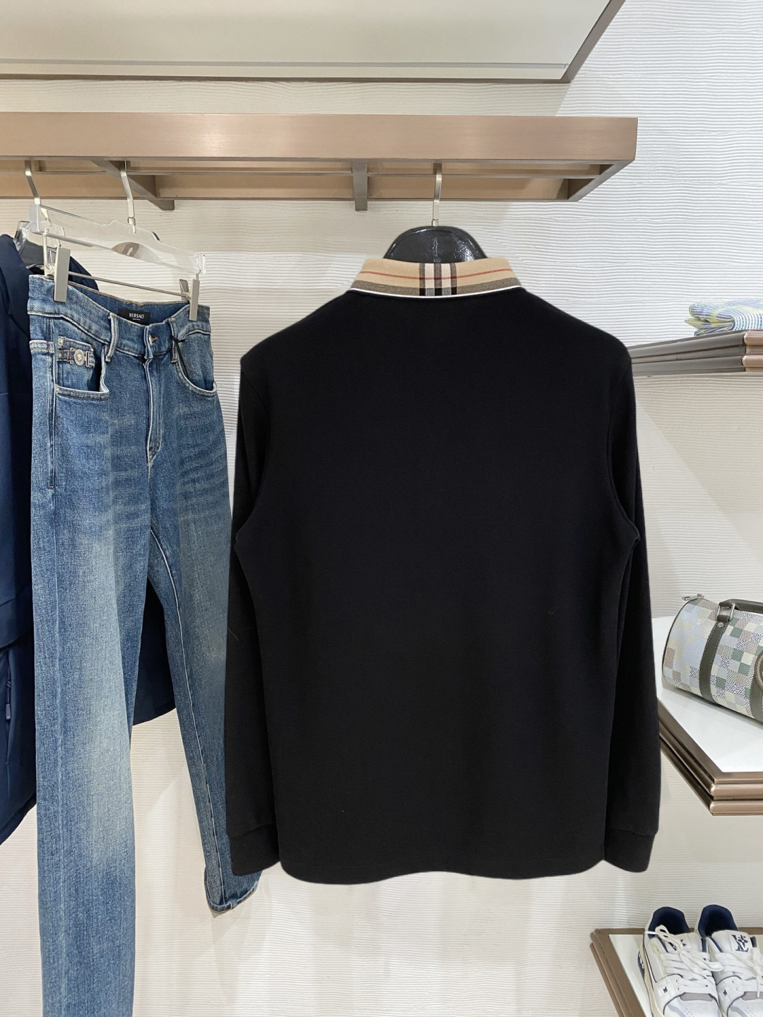 开春新品 巴宝莉独家专供新款原单男士Polo长袖高端定制 高版本 时尚百搭爆款⚠️⚠️✨✨原版进口纯棉面