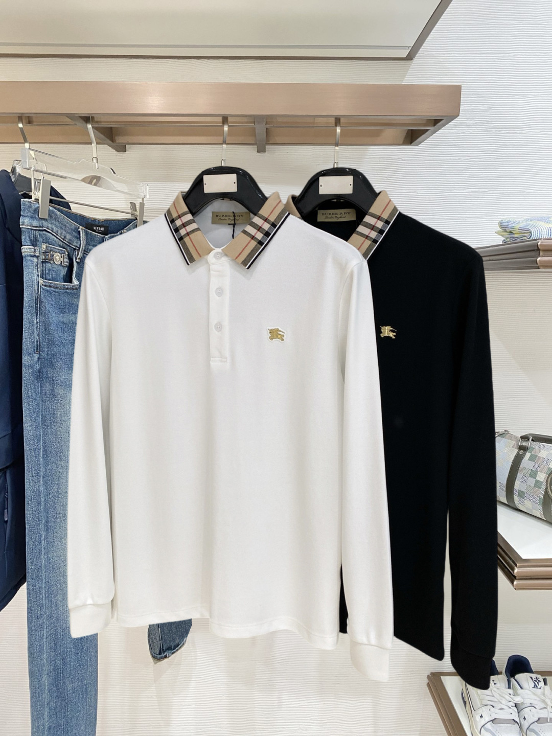 开春新品 巴宝莉独家专供新款原单男士Polo长袖高端定制 高版本 时尚百搭爆款⚠️⚠️✨✨原版进口纯棉面