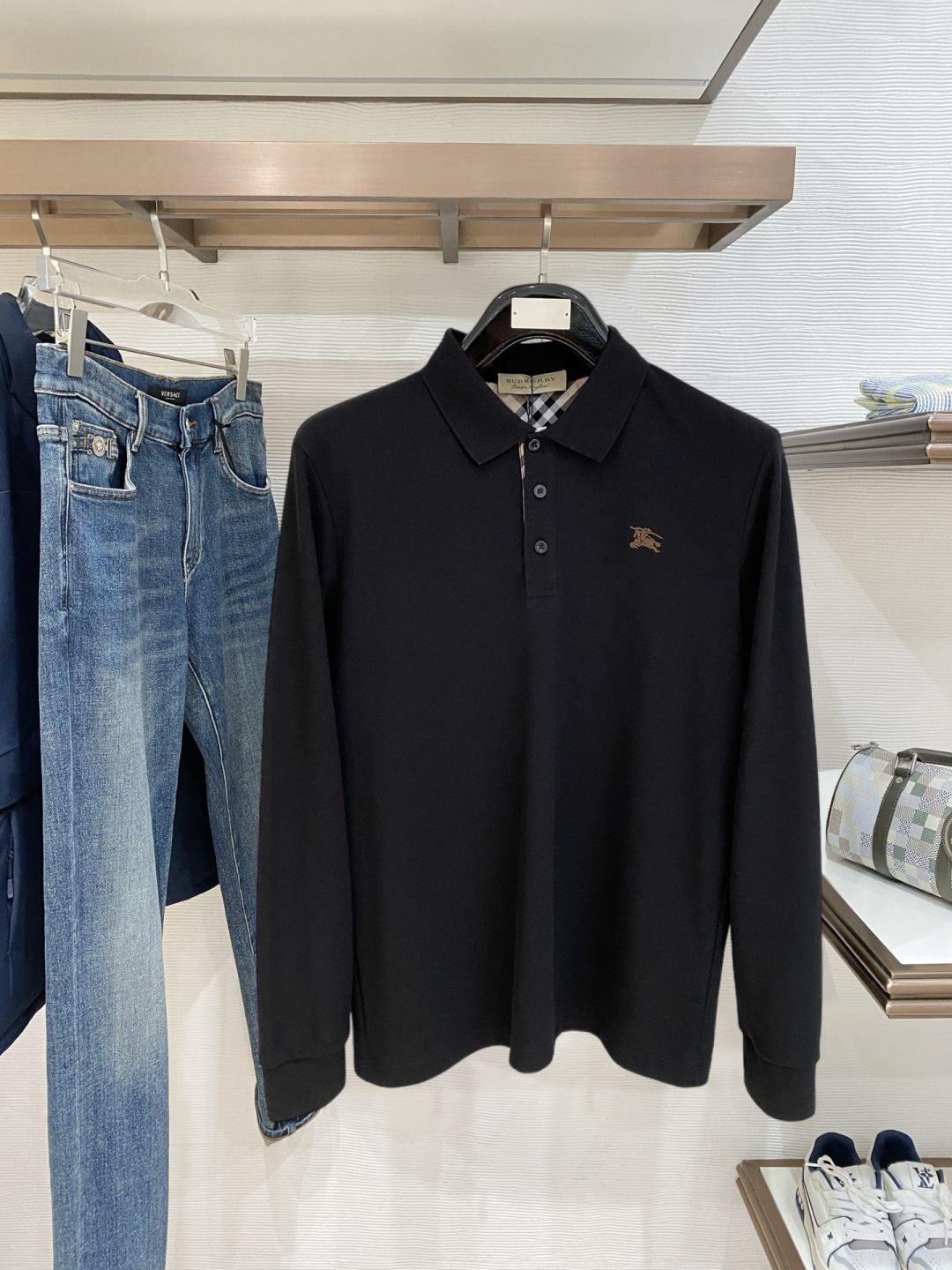 开春新品 巴宝莉独家专供新款原单男士Polo长袖高端定制 高版本 时尚百搭爆款⚠️⚠️✨✨原版进口纯棉面
