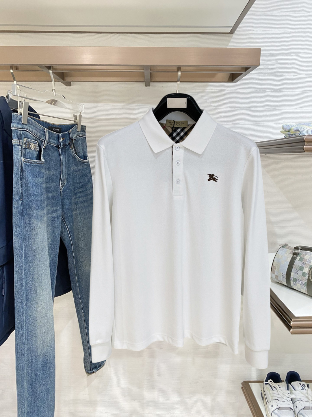 开春新品 巴宝莉 独家专供新款原单男士Polo长袖高端定制 高版本 时尚百搭爆款⚠️⚠️✨✨原版进口纯棉