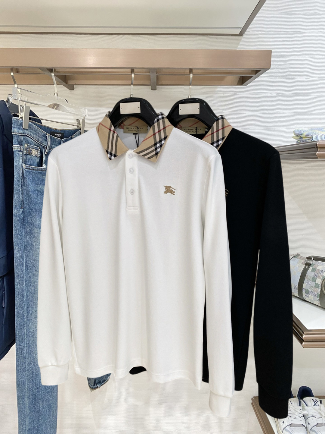 开春新品 巴宝莉独家专供新款原单男士Polo长袖高端定制 高版本 时尚百搭爆款⚠️⚠️✨✨原版进口纯棉面