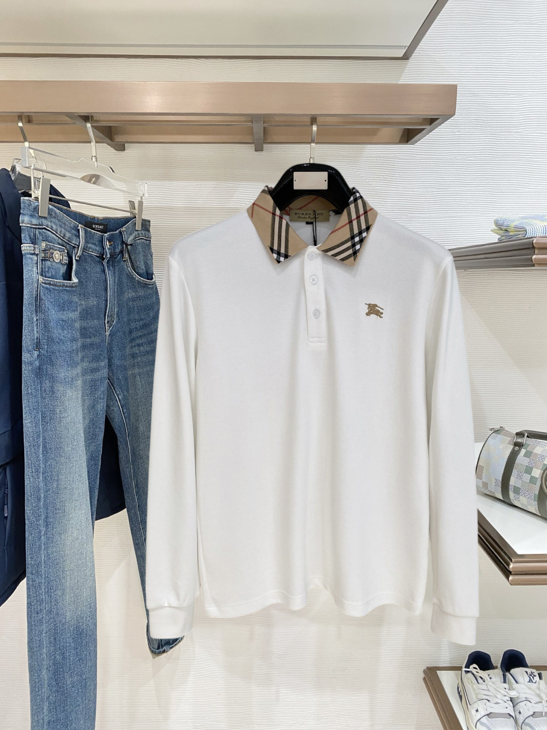 开春新品 巴宝莉独家专供新款原单男士Polo长袖高端定制 高版本 时尚百搭爆款⚠️⚠️✨✨原版进口纯棉面