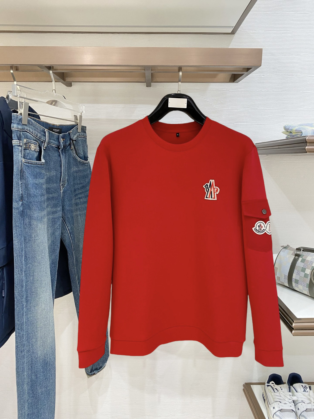 蒙口 新年中国红 2025秋冬新款 顶级版本 最新款空气层 卫衣独家发售！原版复刻，独家设计，超强工艺！