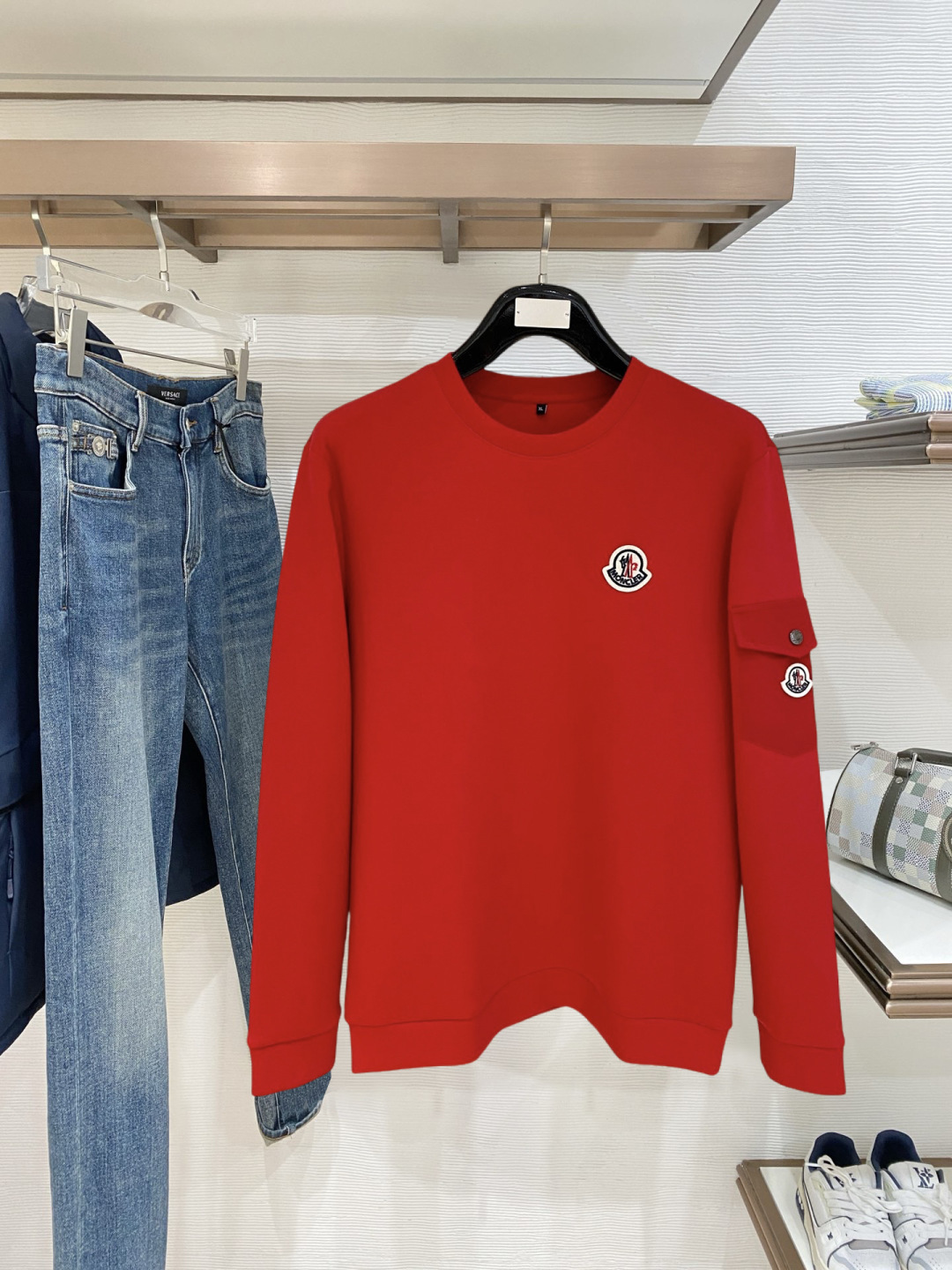 蒙口 新年中国红 2025秋冬新款 顶级版本 最新款空气层 卫衣独家发售！原版复刻，独家设计，超强工艺！