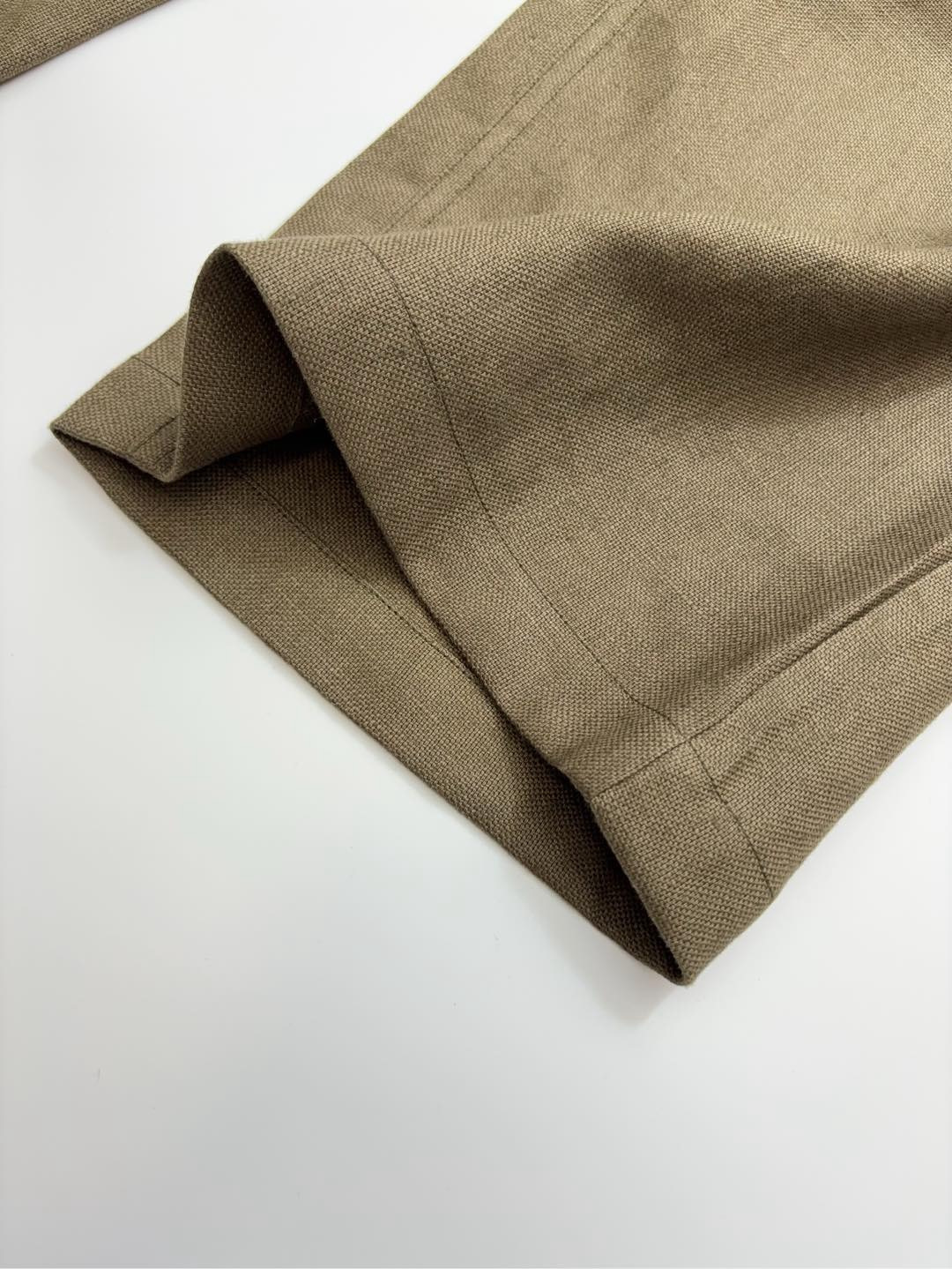 Retro mustard green comfortable linen casual loose slimming straight-leg pants casual pants (0.44kg) - View 11