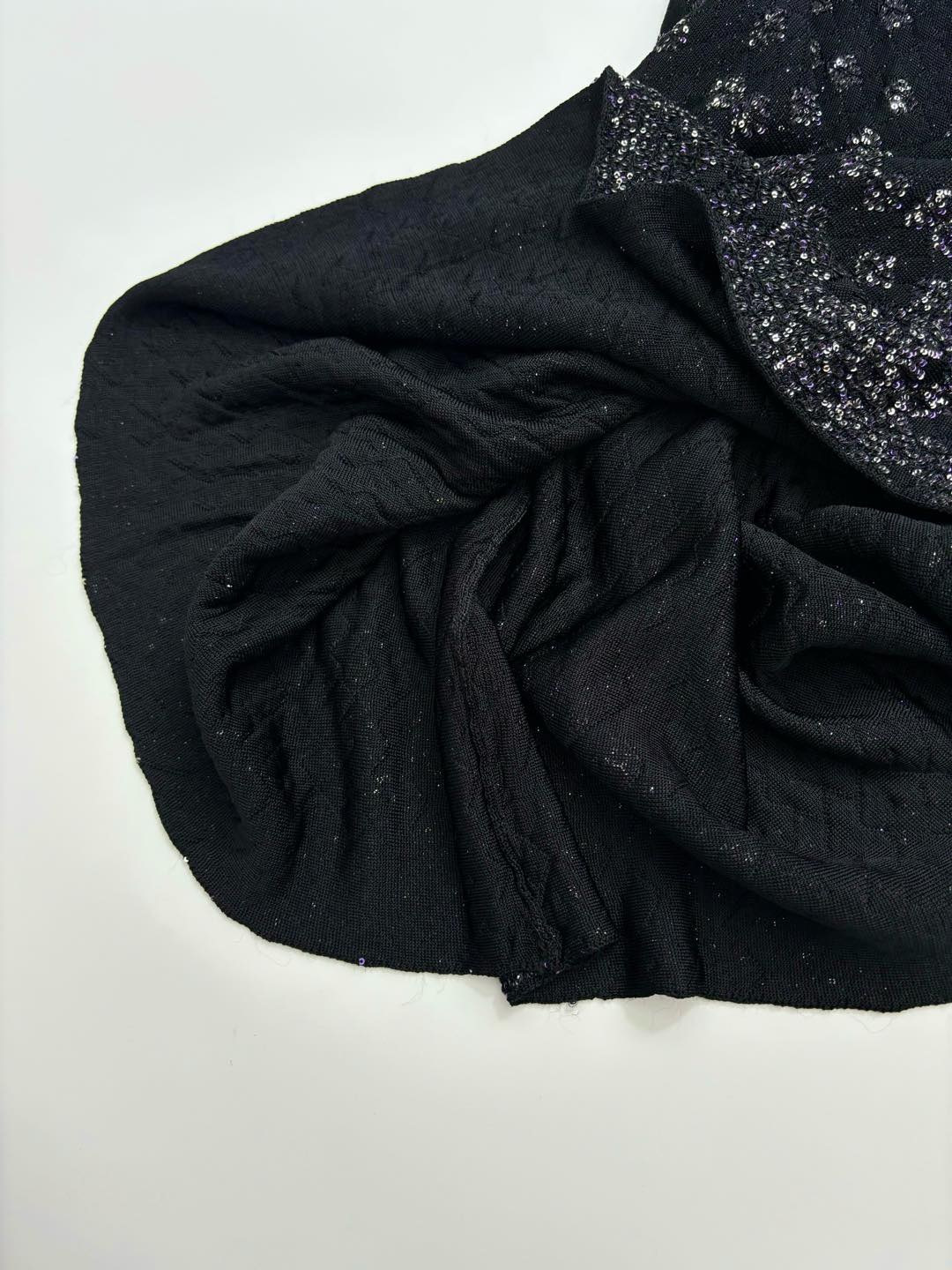 Heavy beaded sequin fine flash high waist bow umbrella skirt - View 9