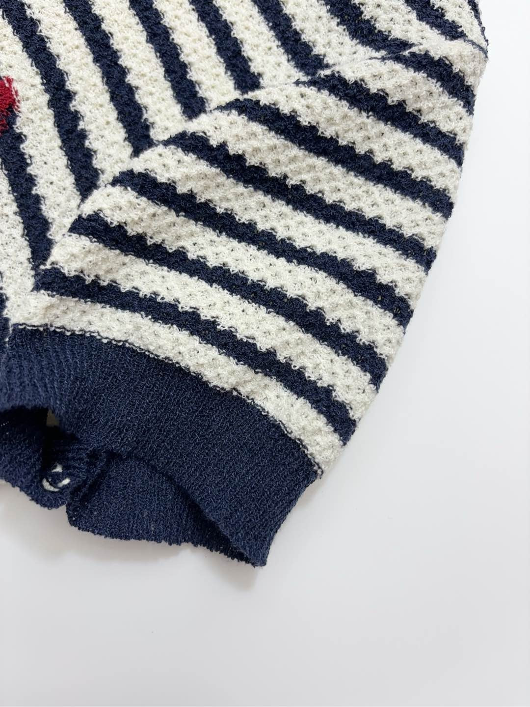 Sailor-striped knitted T-shirt - View 4