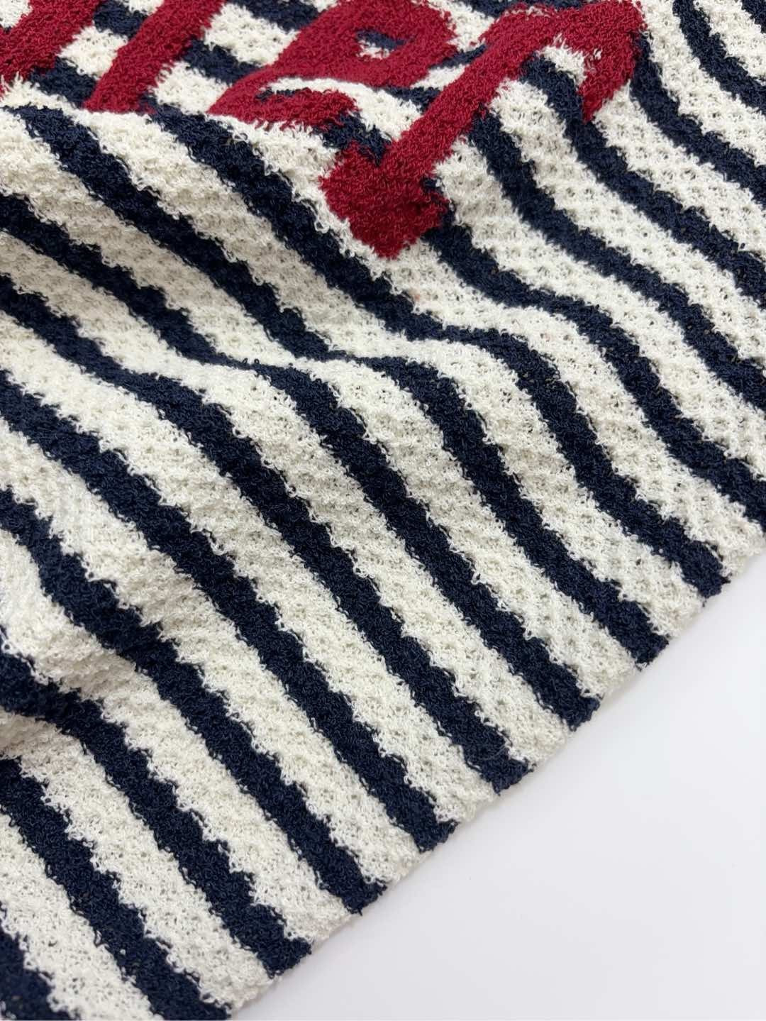 Sailor-striped knitted T-shirt - View 8