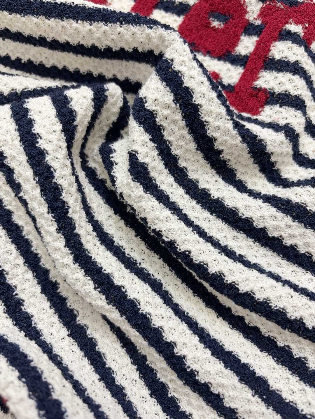 Sailor-striped knitted T-shirt - View 10