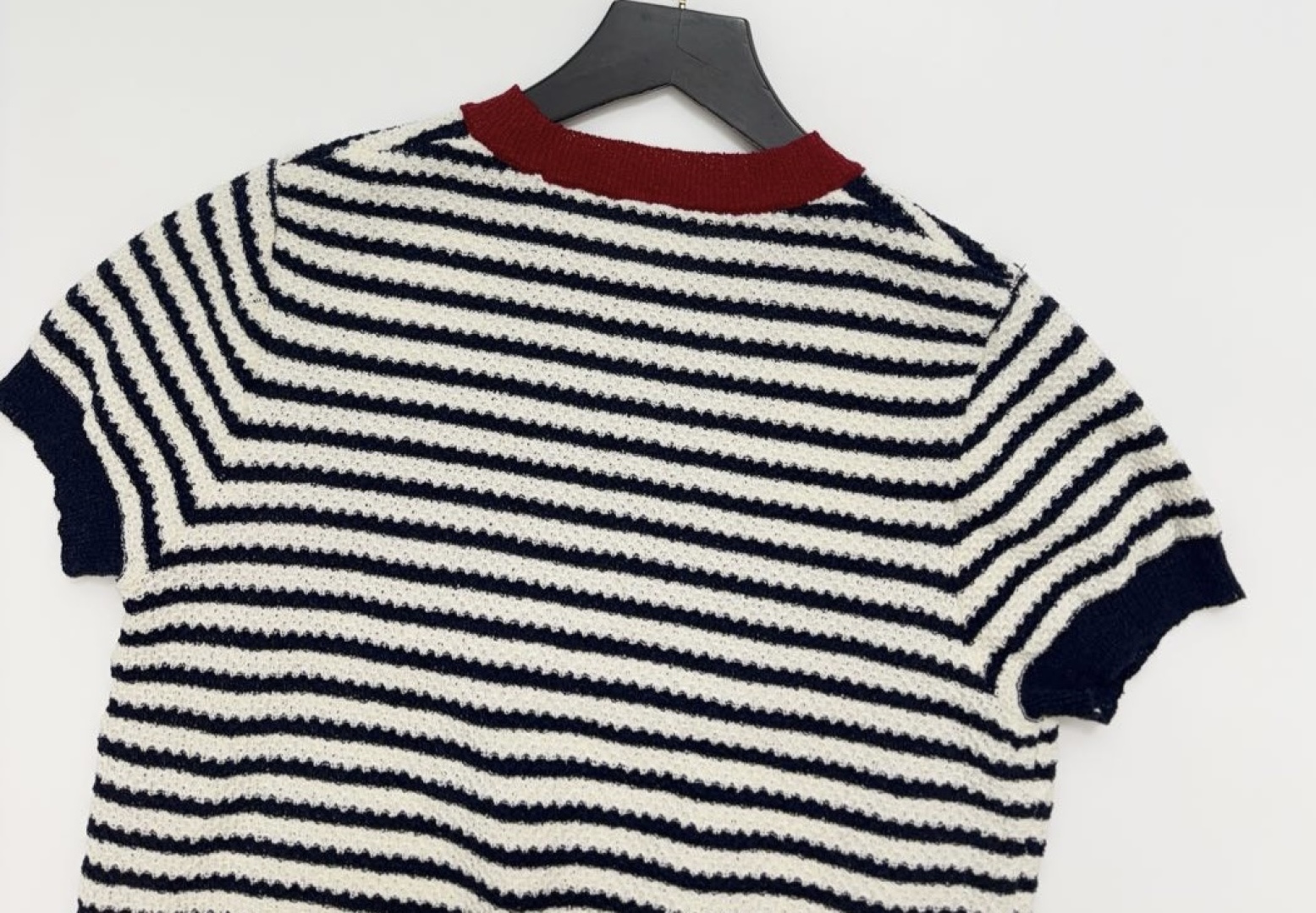Sailor-striped knitted T-shirt - View 13