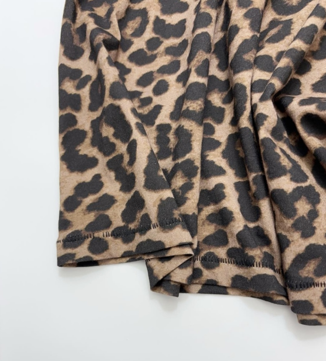Leopard print short-sleeved top T-shirt - View 7