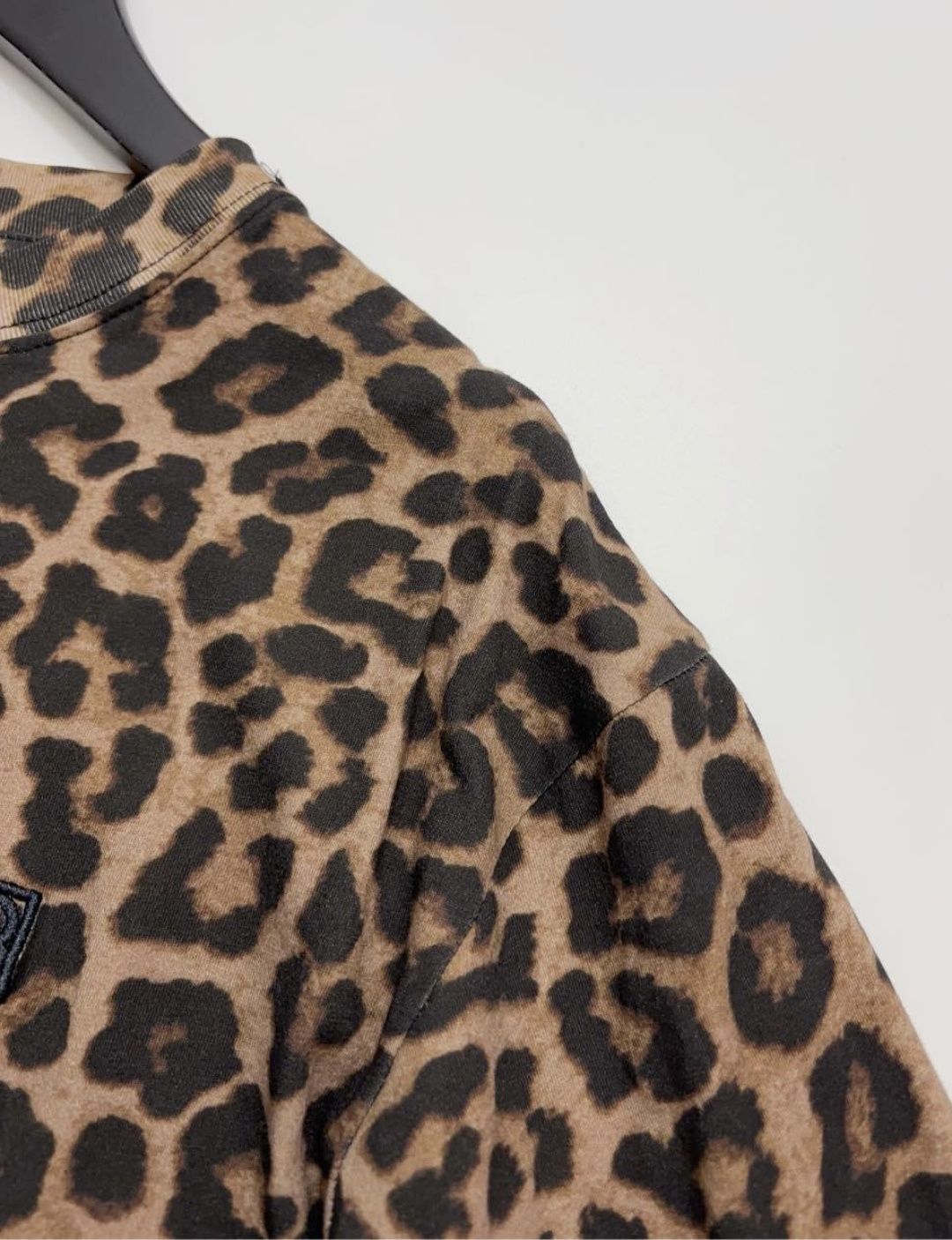 Leopard print short-sleeved top T-shirt - View 3