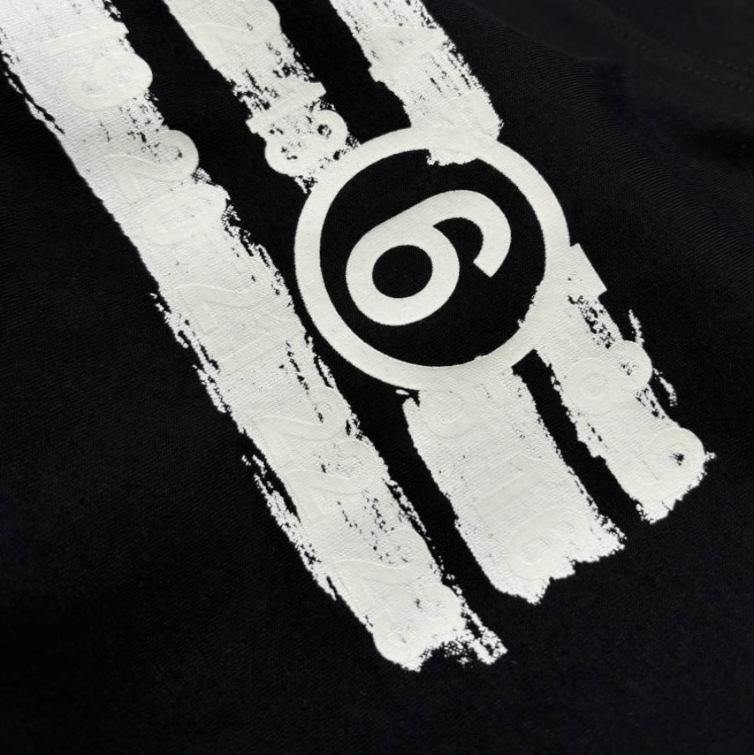 0.19kg/cut label graffiti design loose short-sleeved T-shirt - View 5