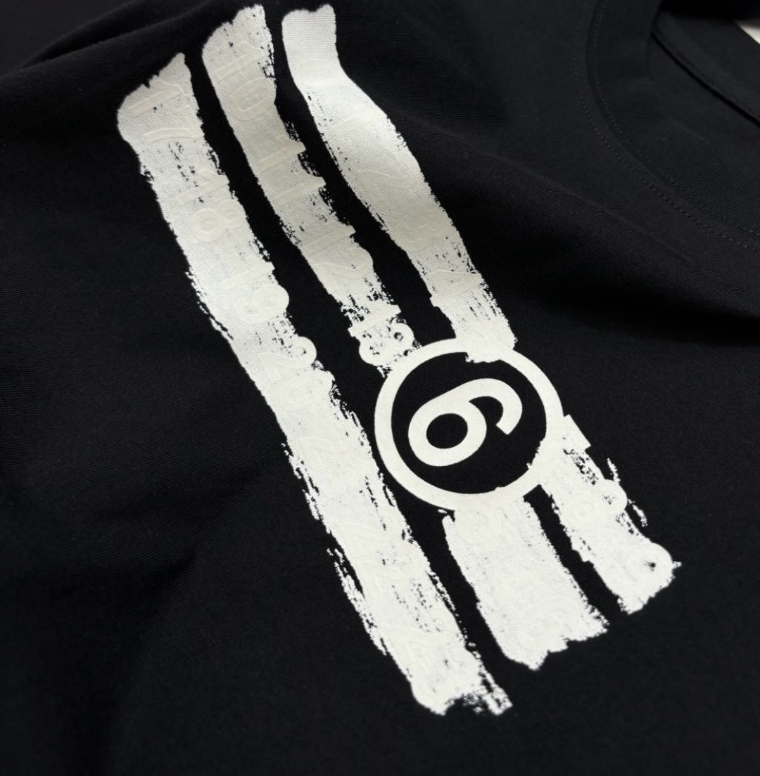 0.19kg/cut label graffiti design loose short-sleeved T-shirt - View 4