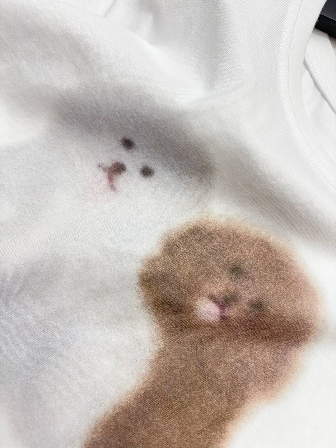 White puppy print T-shirt (0.13kg) - View 6